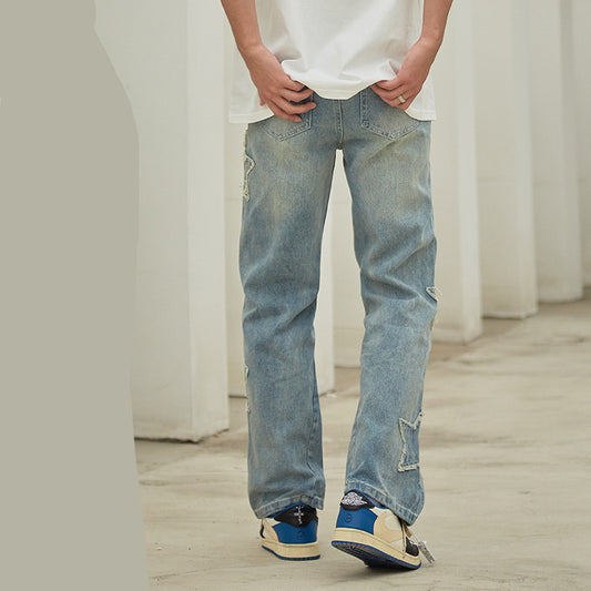 Men's Patch Casual Jeans