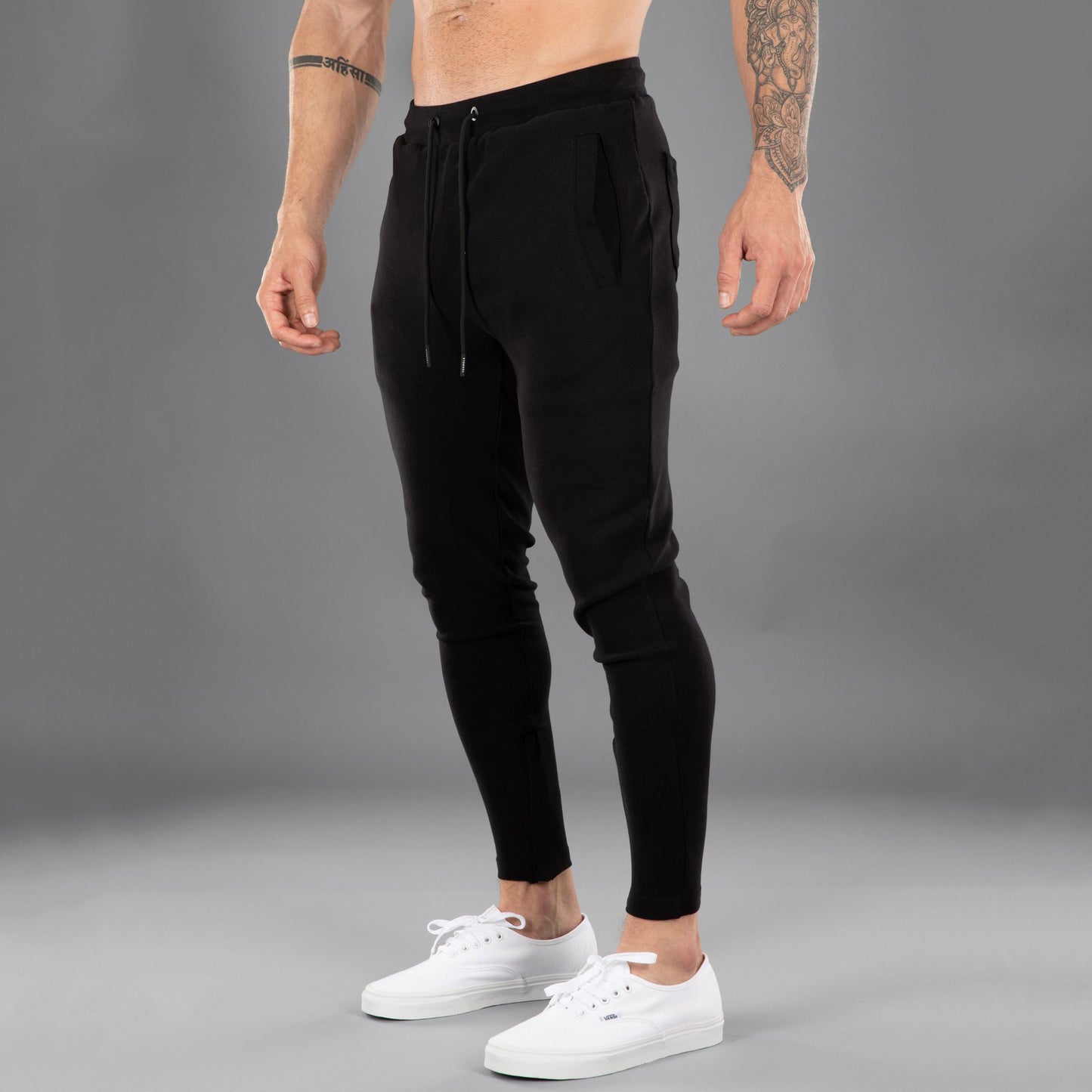 Men's Casual Sports Pants Cotton Skinny Stretch