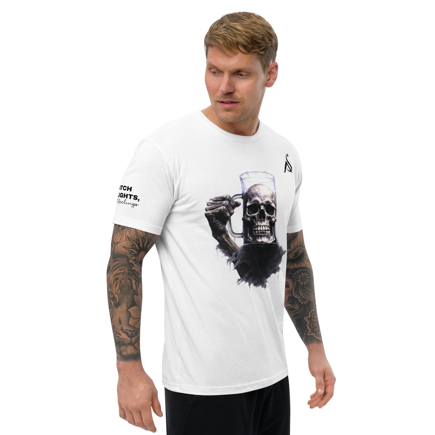 Short Sleeve Beer Skull T-shirt