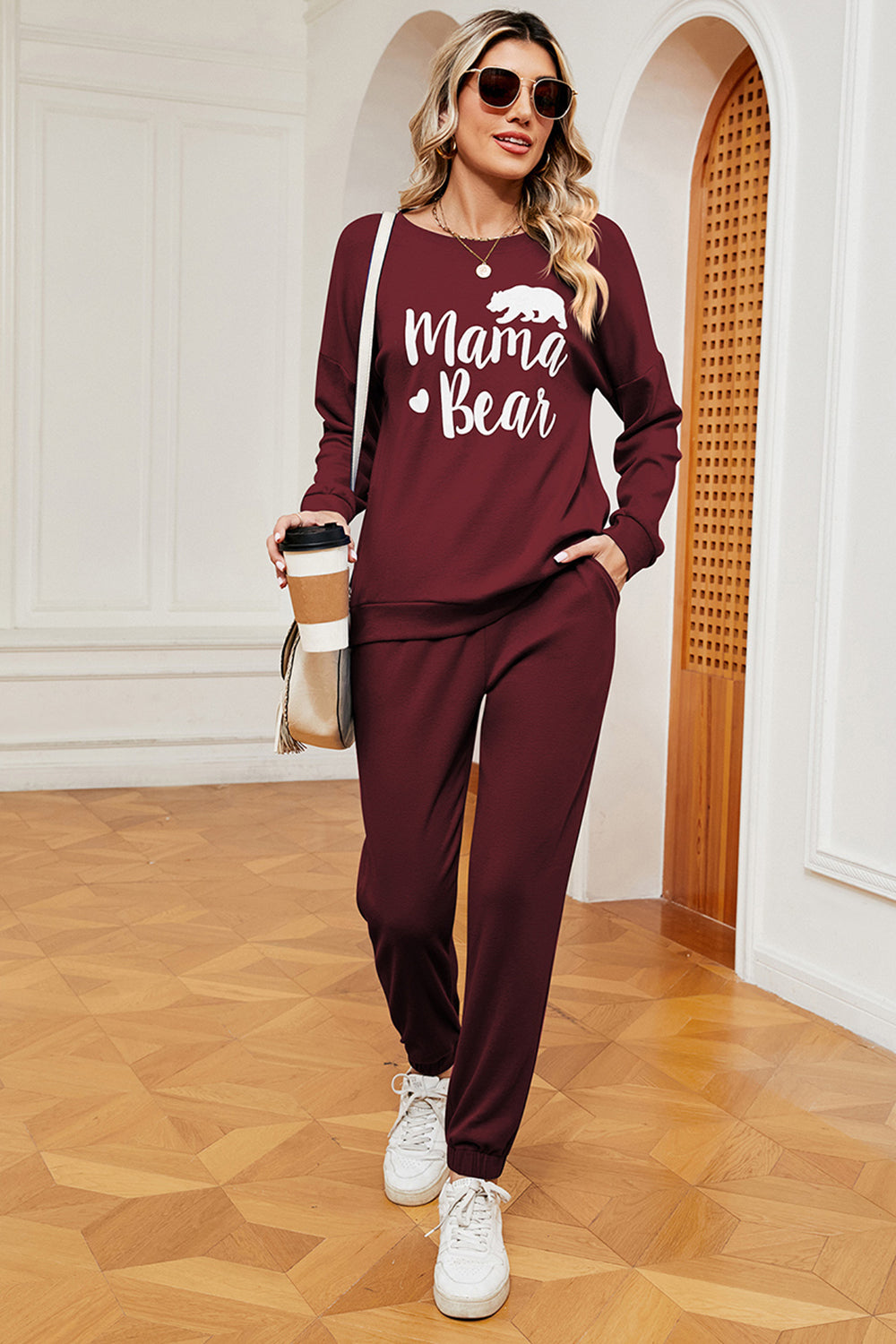 MAMA BEAR Graphic Sweatshirt and Sweatpants Set